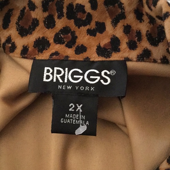 Briggs of New York, women’s 2XL, Button Down ,Leopard Design Jacket - Picture 3 of 8
